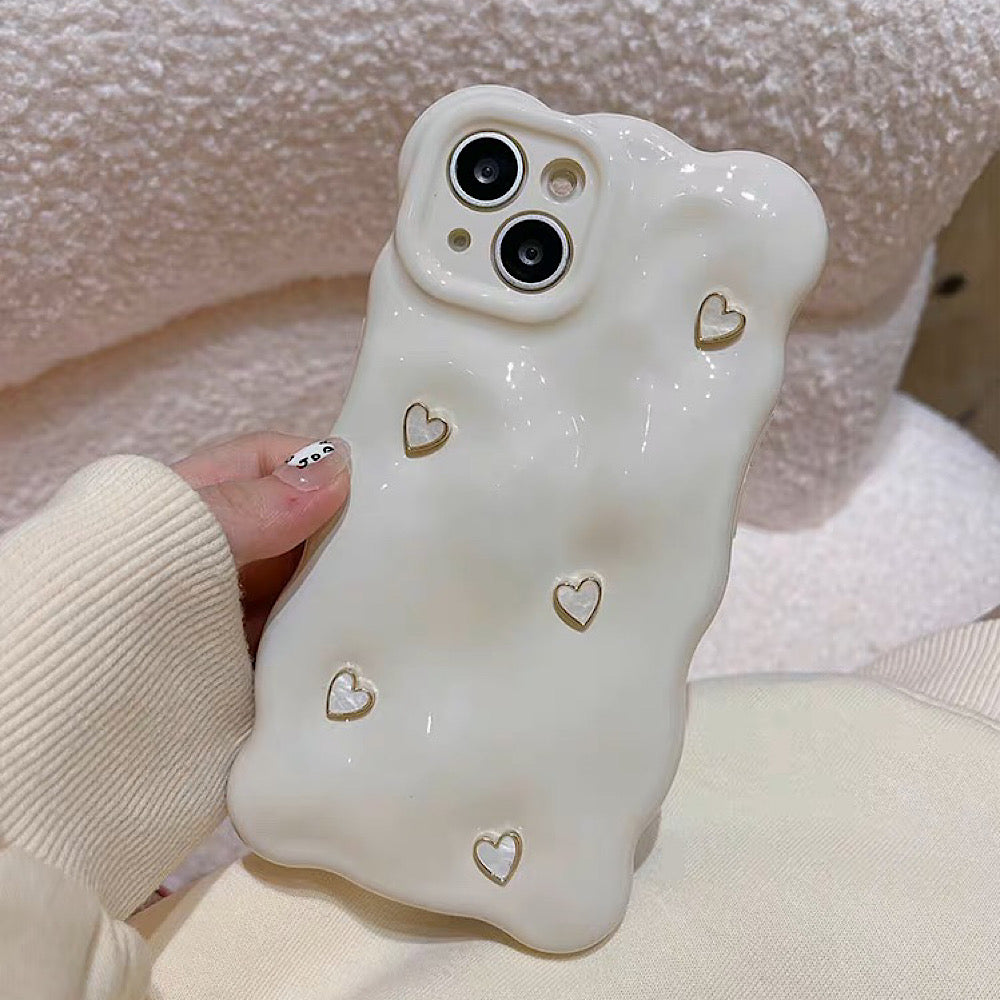 iPhoneケース 凸凹 ハート かわいい スマホケース