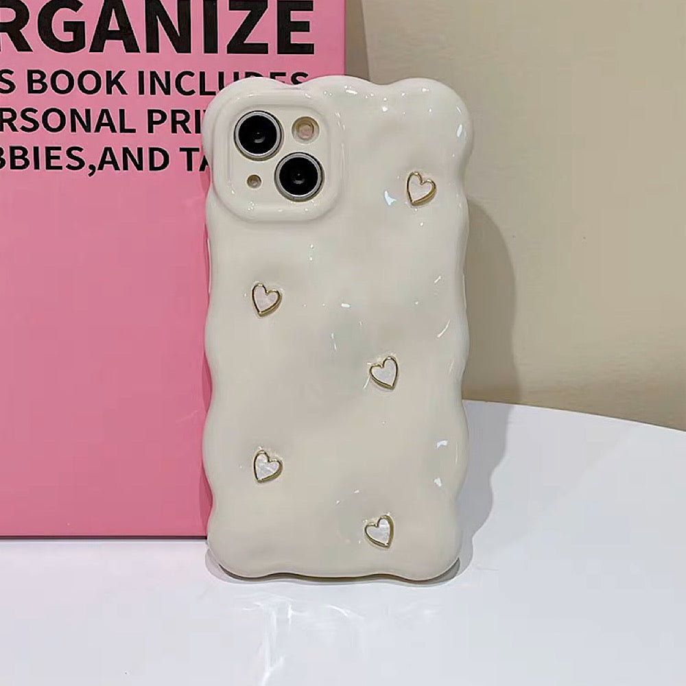 iPhoneケース 凸凹 ハート かわいい スマホケース