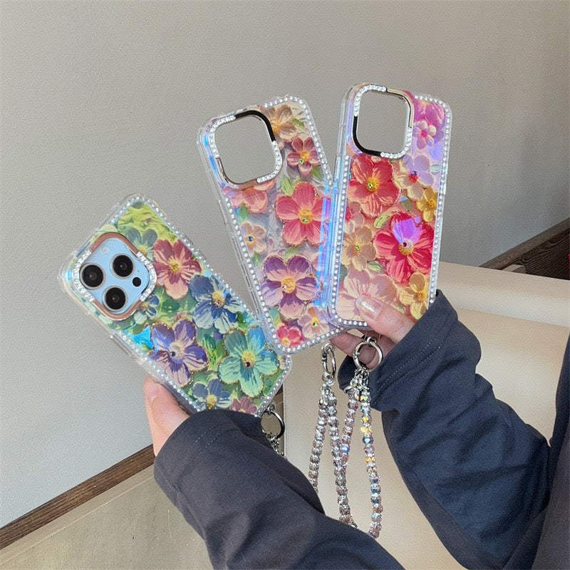 iPhoneケース おしゃれ カラフル フラワー レディース スマホケース