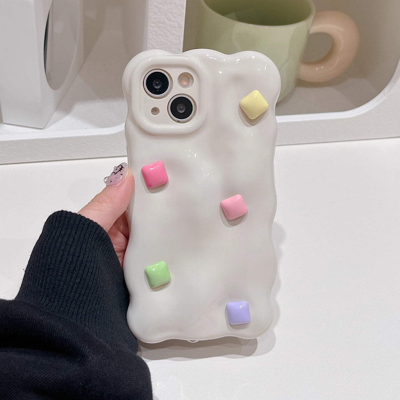 iPhoneケース 立体 ハート おしゃれ 凹凸 スマホケース