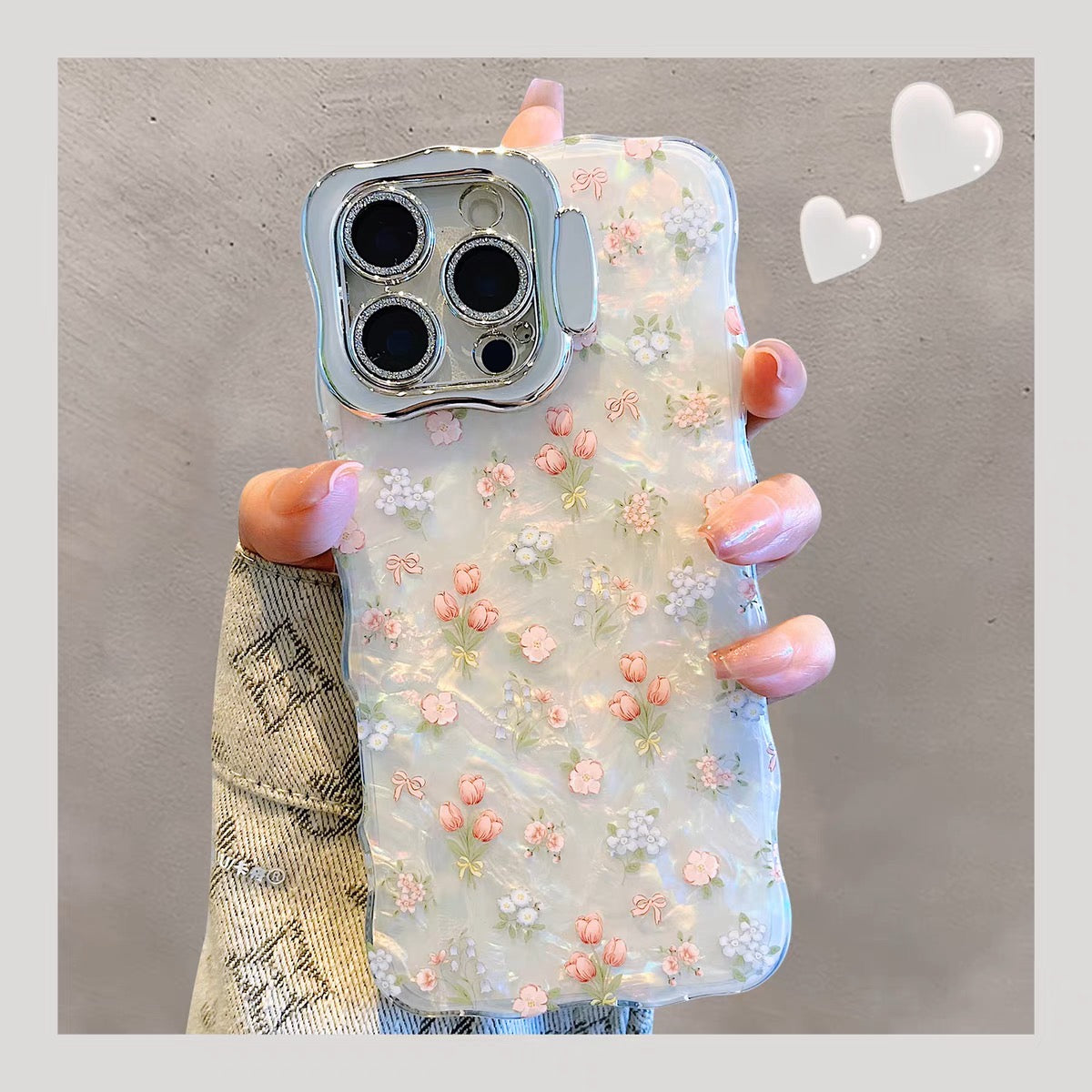 iPhoneケース おしゃれ カラフル フラワー 単色 スタンド付き スマホケース