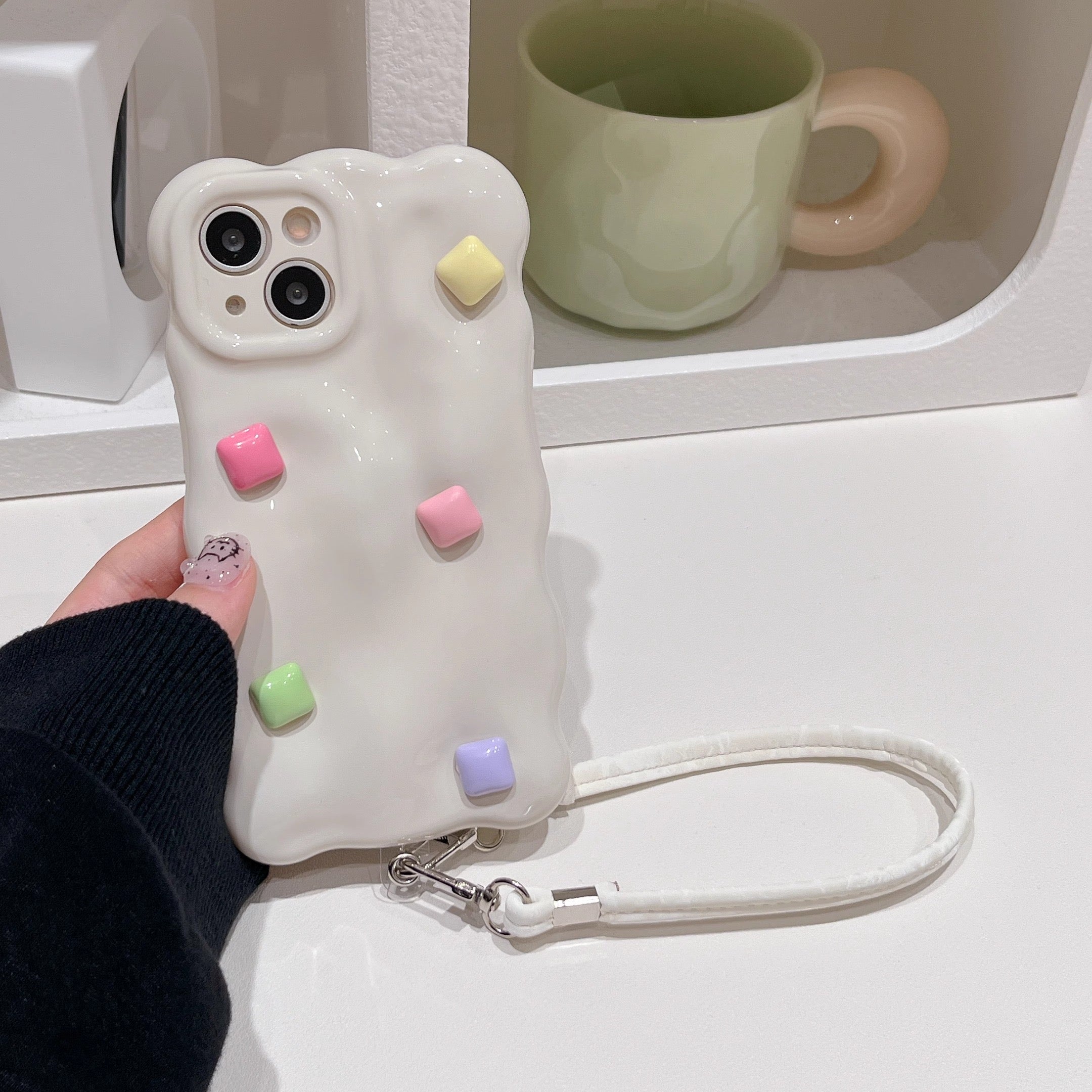 iPhoneケース 立体 ハート おしゃれ 凹凸 スマホケース