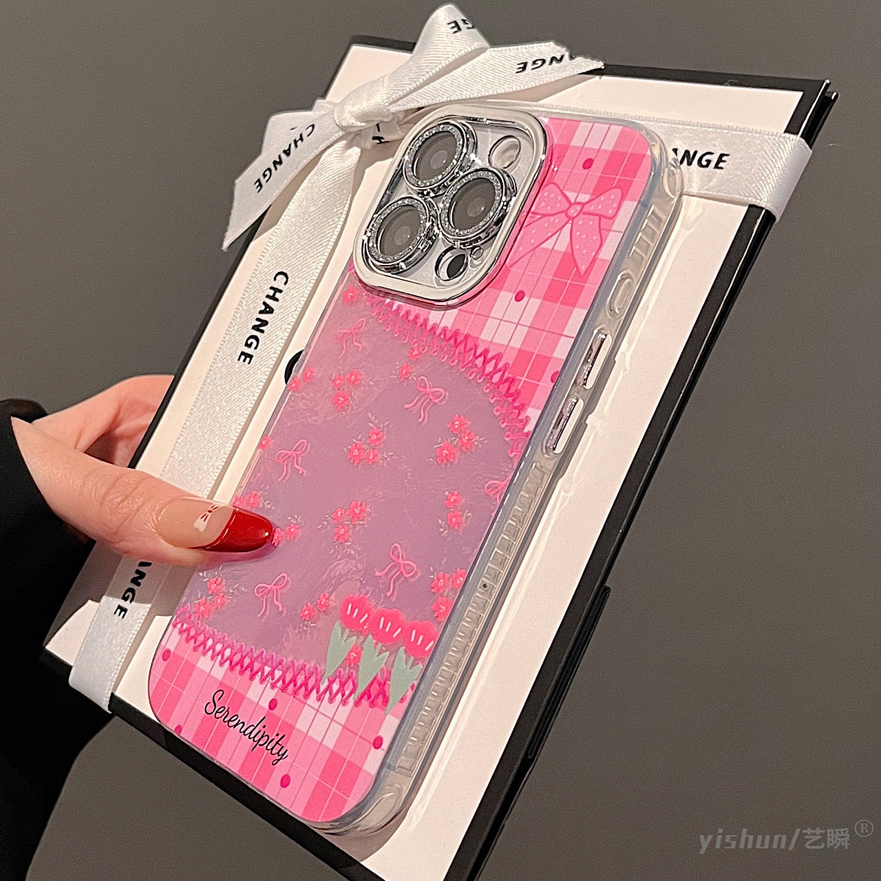 iPhoneケース おしゃれ フラワー キラキラ カメラ保護付き スマホケース