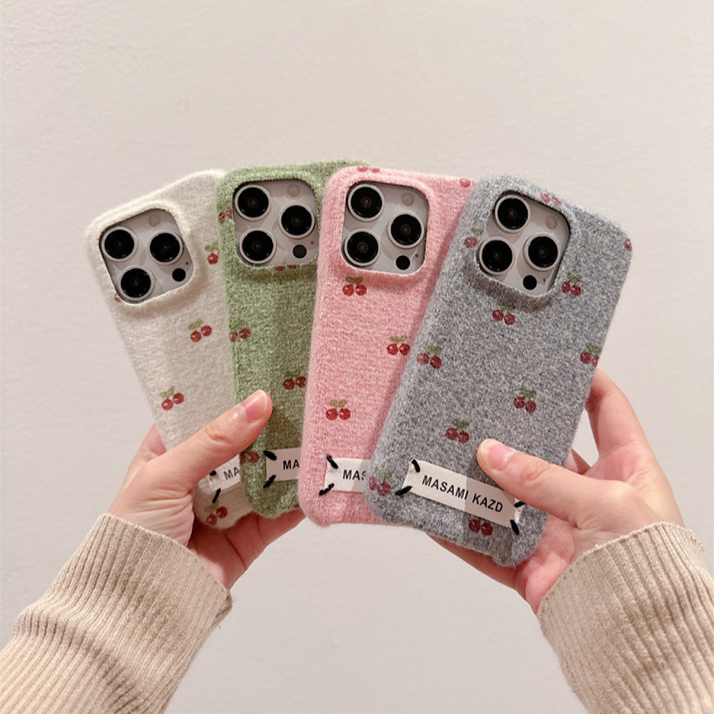 iPhoneケース かわいい 革質 チェリー スマホケース iPhoneケース かわいい 革質 チェリー スマホケース