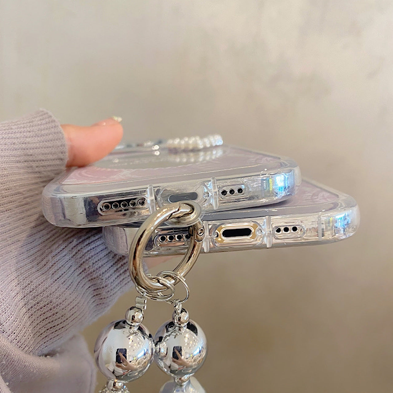 iPhoneケース おしゃれ 立体 ハート ミラー スマホケース