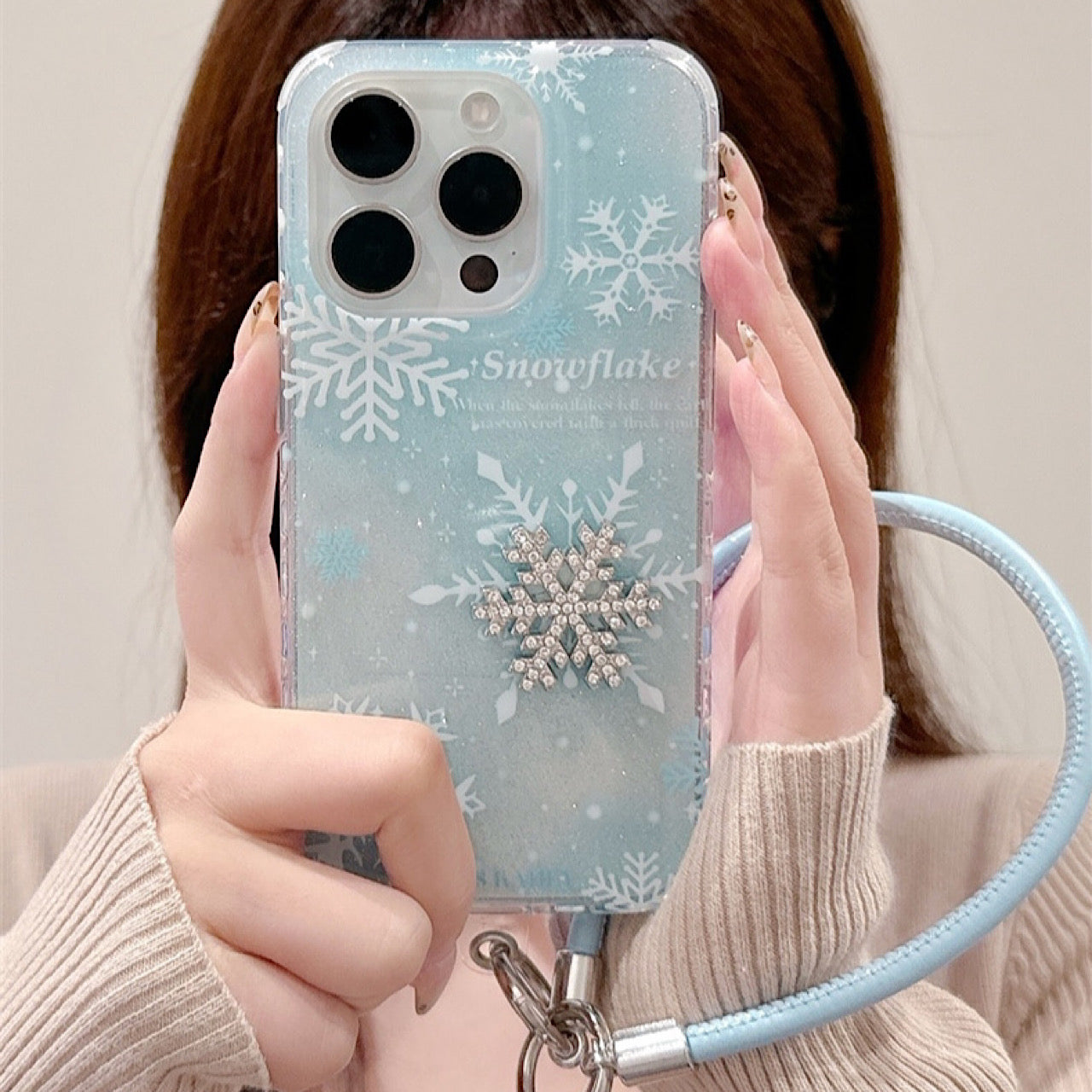 iPhoneケース おしゃれ キラキラ 雪の結晶 スマホケース