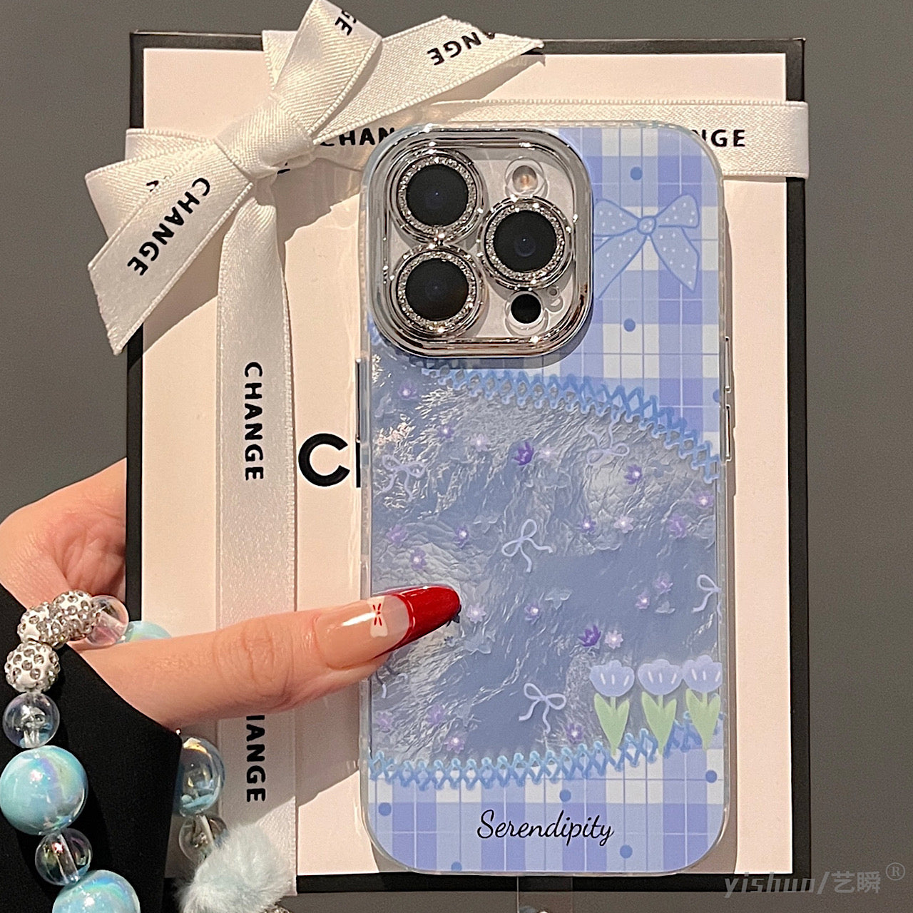 iPhoneケース おしゃれ フラワー キラキラ カメラ保護付き スマホケース