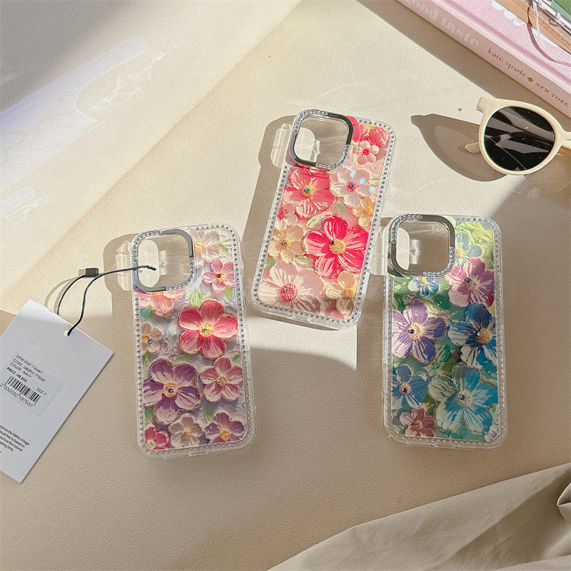 iPhoneケース おしゃれ カラフル フラワー レディース スマホケース