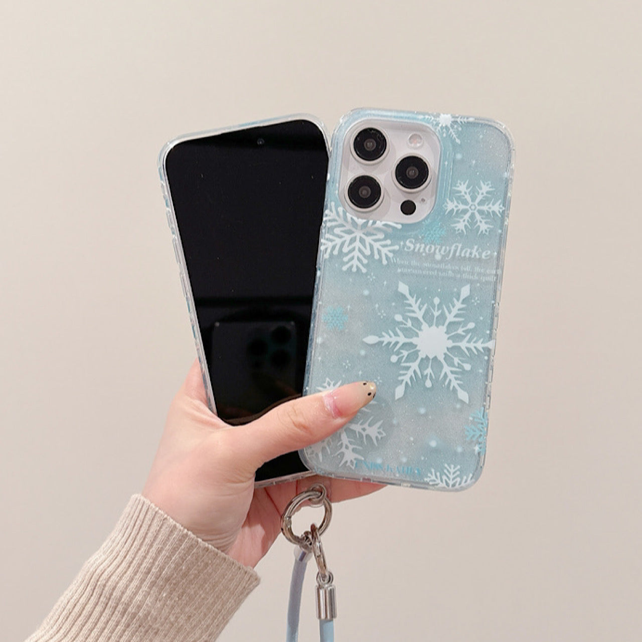 iPhoneケース おしゃれ キラキラ 雪の結晶 スマホケース