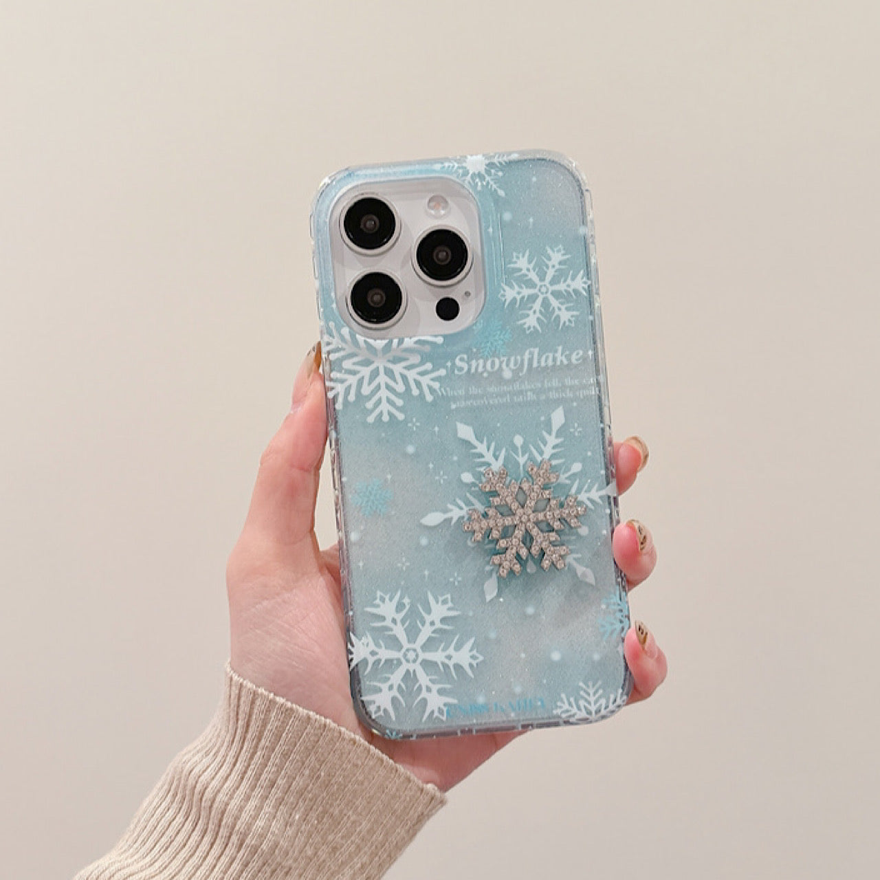 iPhoneケース おしゃれ キラキラ 雪の結晶 スマホケース