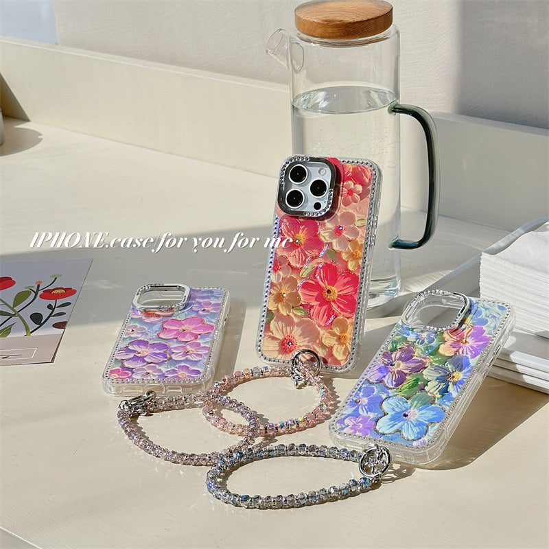iPhoneケース おしゃれ カラフル フラワー レディース スマホケース