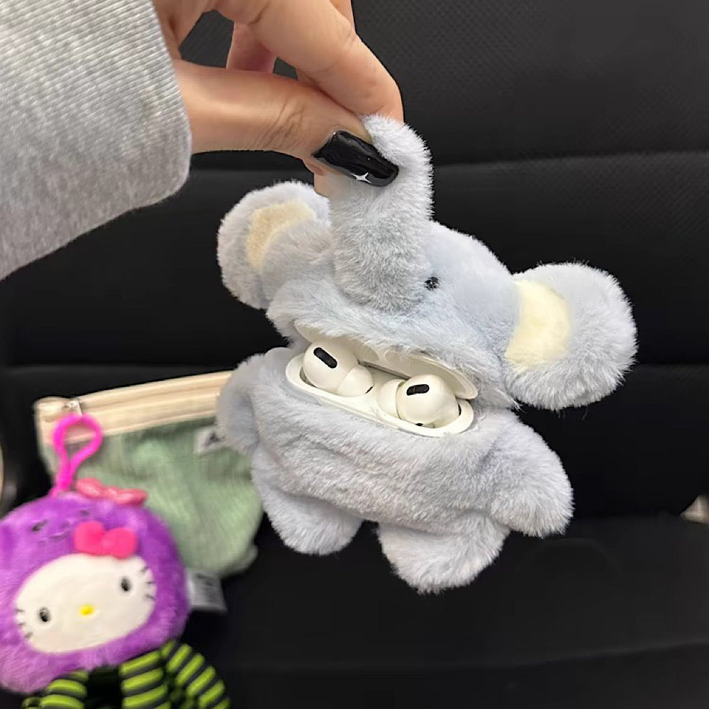 AirPodsケース かわいい ふわふわ ゾウ AirPods Proケース