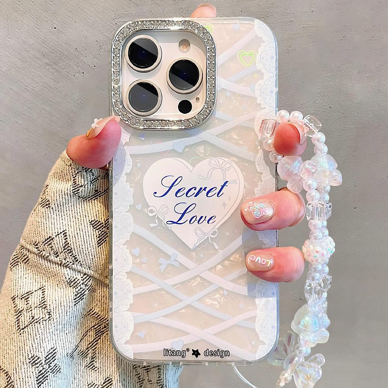 iPhoneケース シークレットラブレース おしゃれ スマホケース