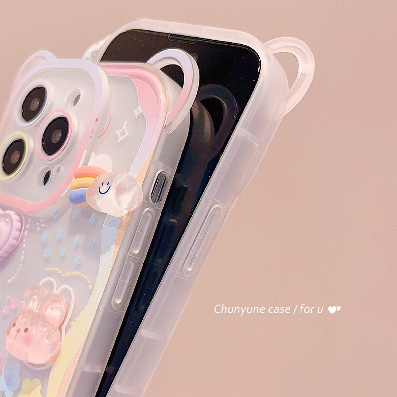 iPhoneケース かわいい カラフル アニマル ストラップ付き スマホケース