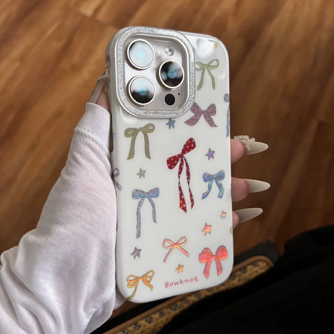 iPhoneケース パステル カラフル リボン 星のきらめき スマホケース