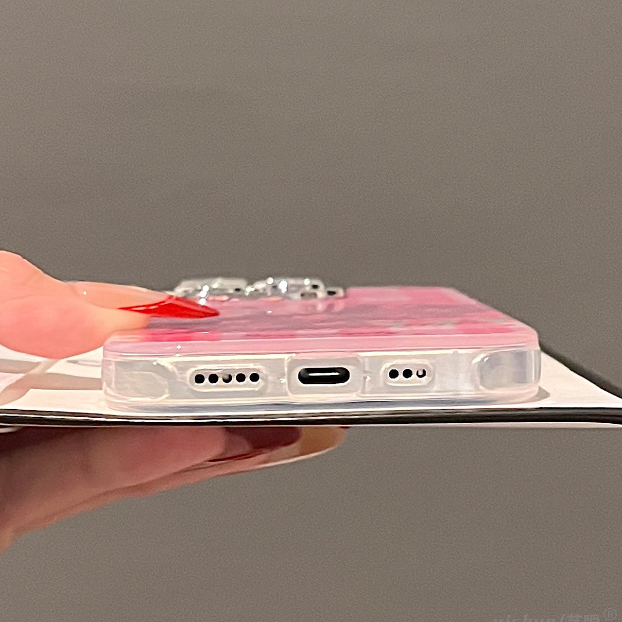 iPhoneケース おしゃれ フラワー キラキラ カメラ保護付き スマホケース