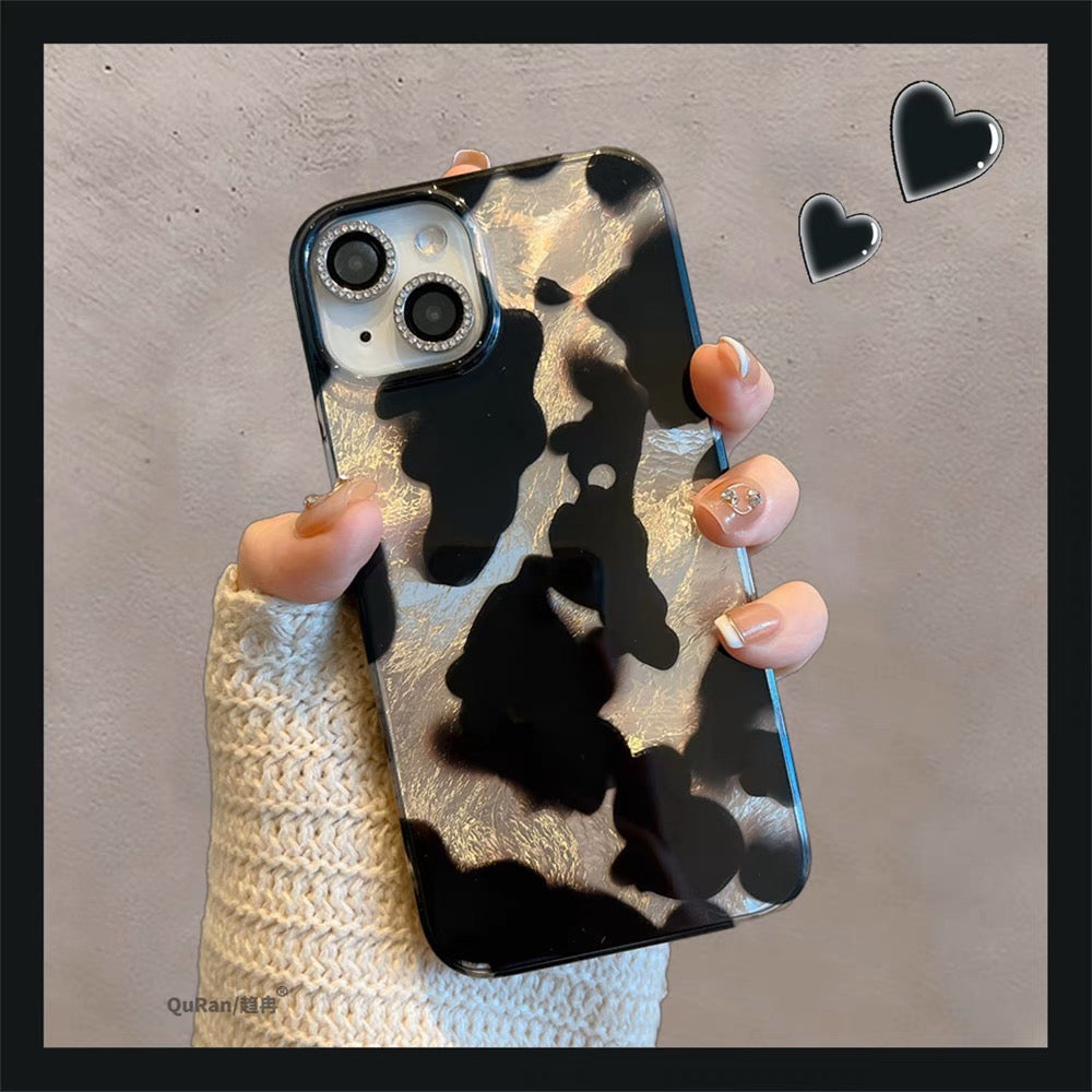 iPhoneケース おしゃれ ブラック 縞模様 スマホケース