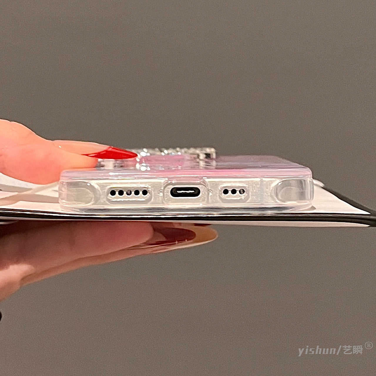 iPhoneケース おしゃれ フラワー キラキラ カメラ保護付き スマホケース