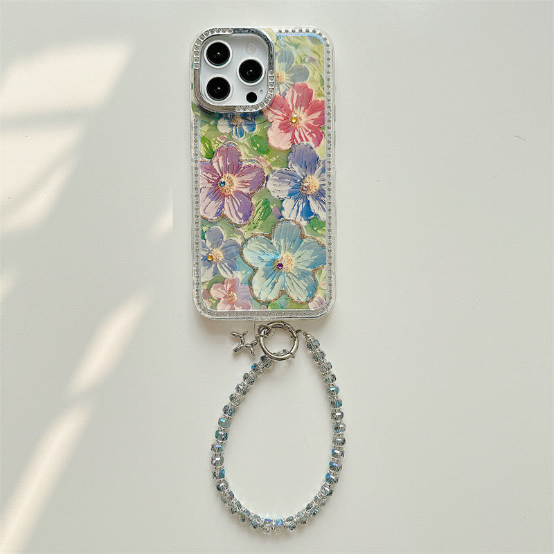 iPhoneケース おしゃれ カラフル フラワー レディース スマホケース