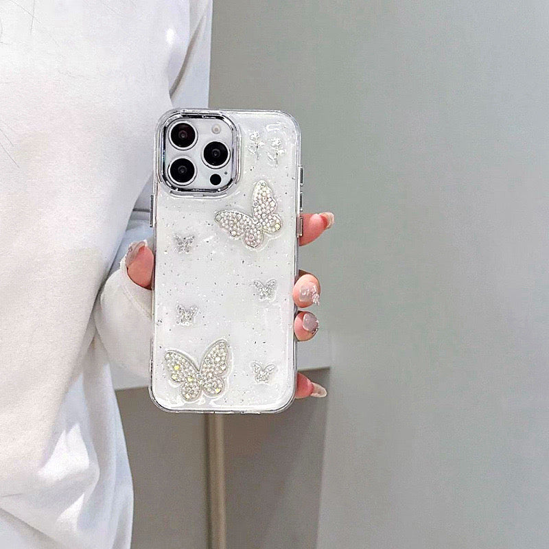iPhoneケース おしゃれ ハート 蝶々 レディース スマホケース