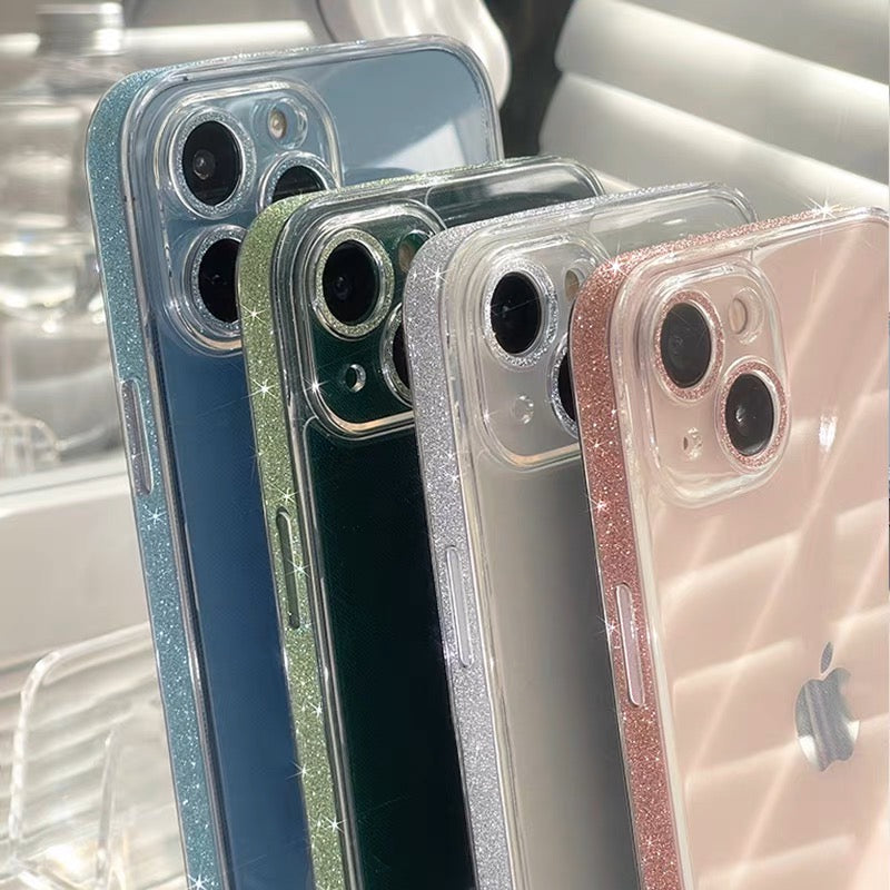 iPhoneケースおしゃれ キラキラ シンプル 透明 クリア スマホケース