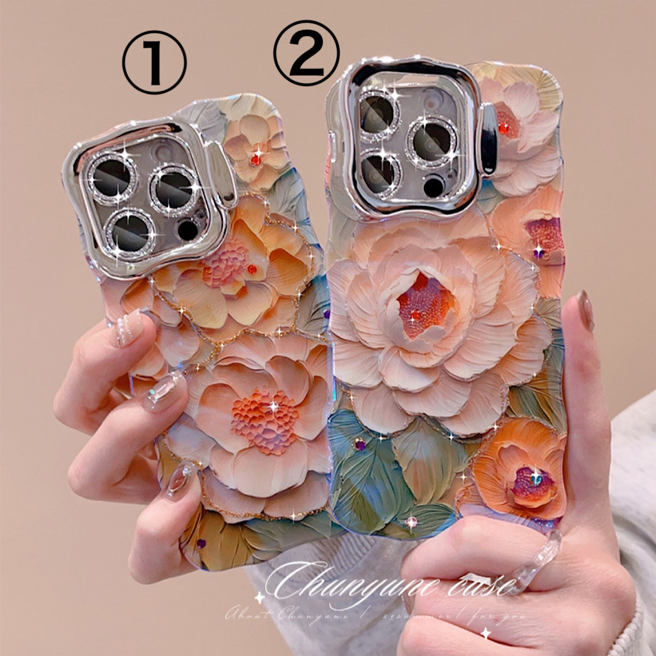 iPhoneケース おしゃれ お花柄 スタンド付き スマホケース