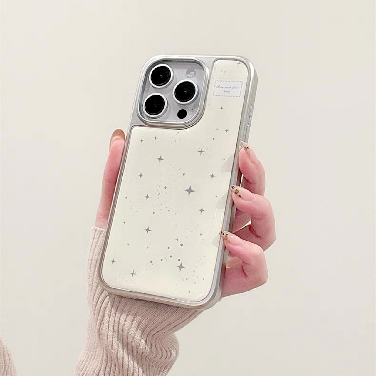 iPhoneケース おしゃれ スター ホワイト スマホケース