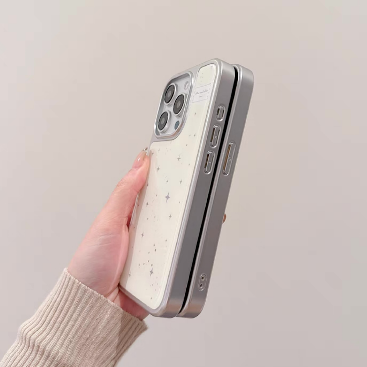 iPhoneケース おしゃれ スター ホワイト スマホケース