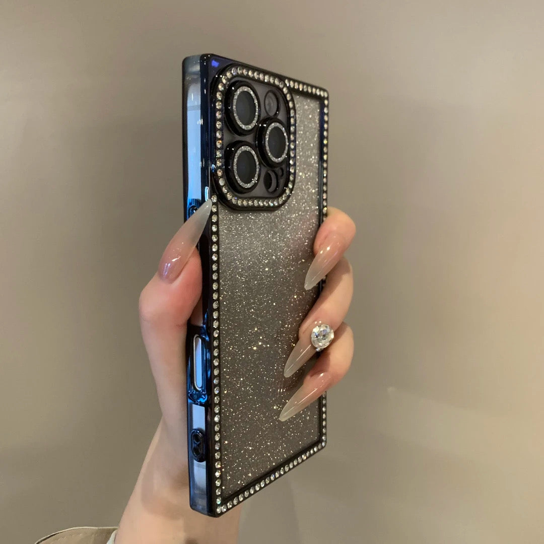 iPhoneケース おしゃれ キラキラ 角張り 韓国 スマホケース