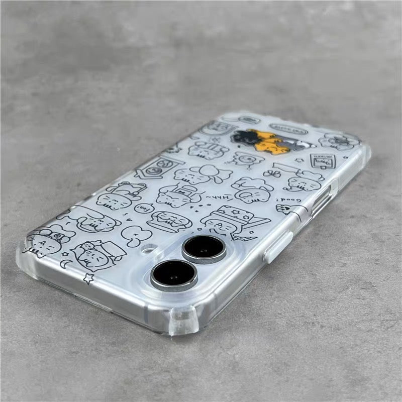 iPhoneケース かわいい ねこ ホワイト スマホケース