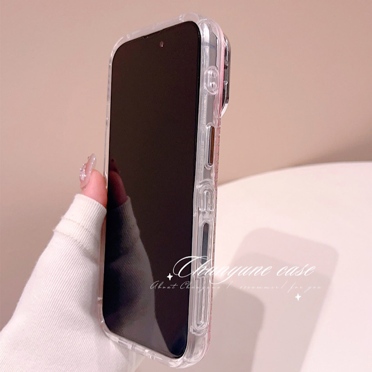 iPhoneケース かわいい ピンク チューリップ スタンド付き スマホケース