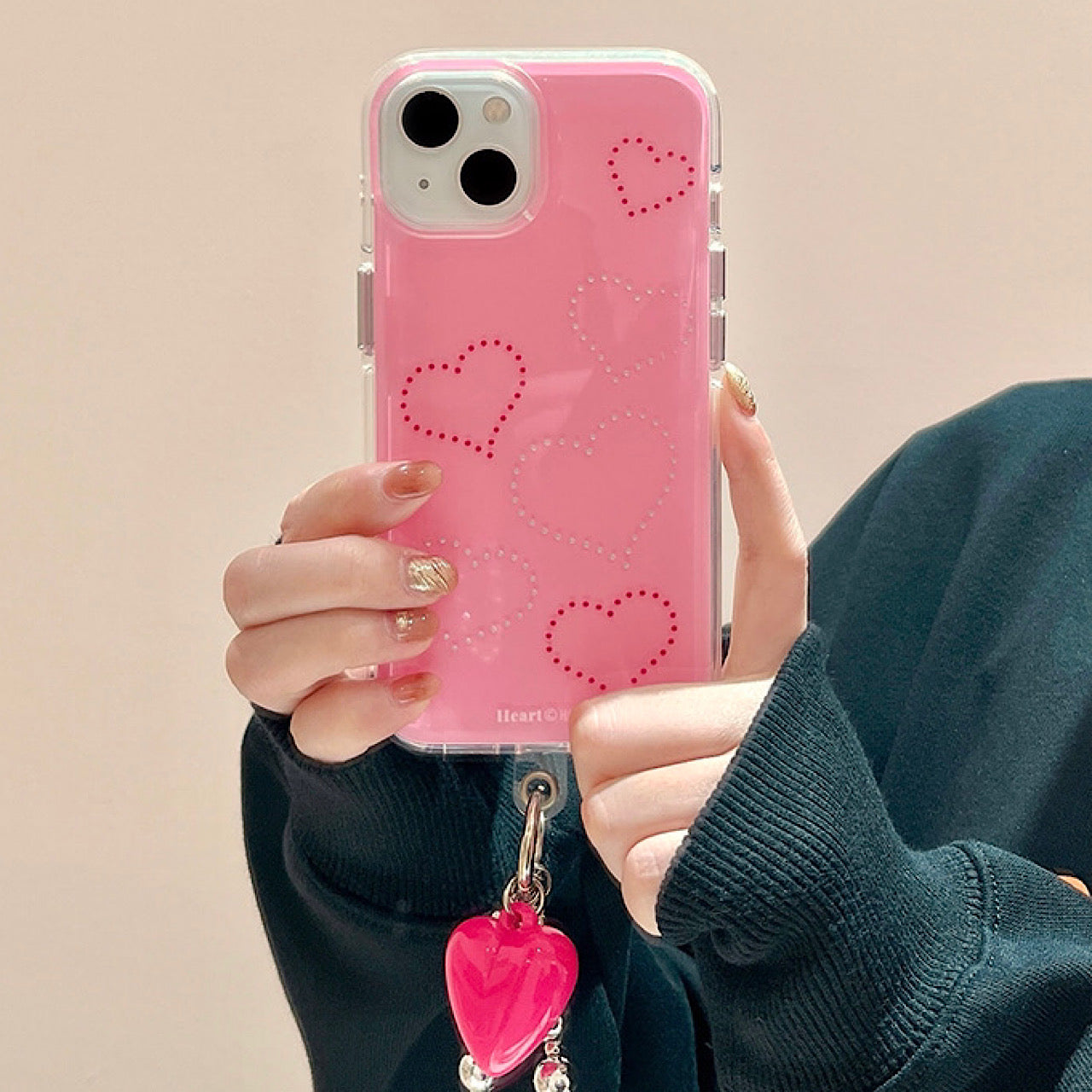 「数量限定 在庫処分セール」 iPhoneケース おしゃれ ハート ピンク スマホケース iPhoneアクセサリー
