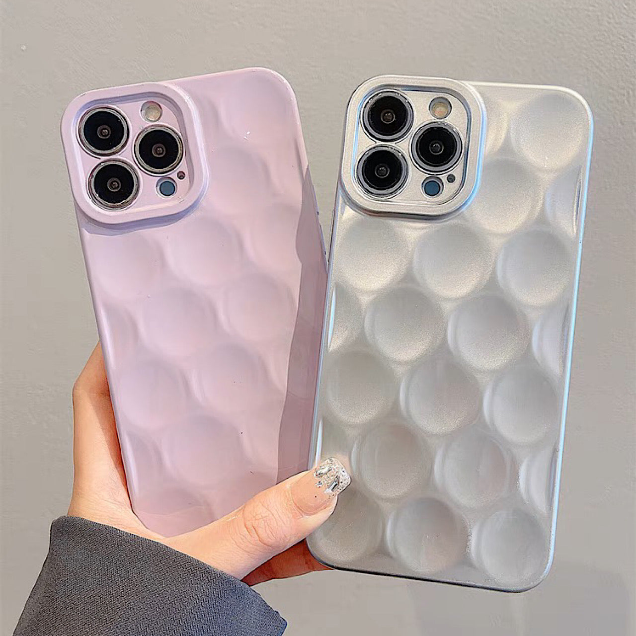 iPhoneケース シンプル 凹凸 単色 スマホケース