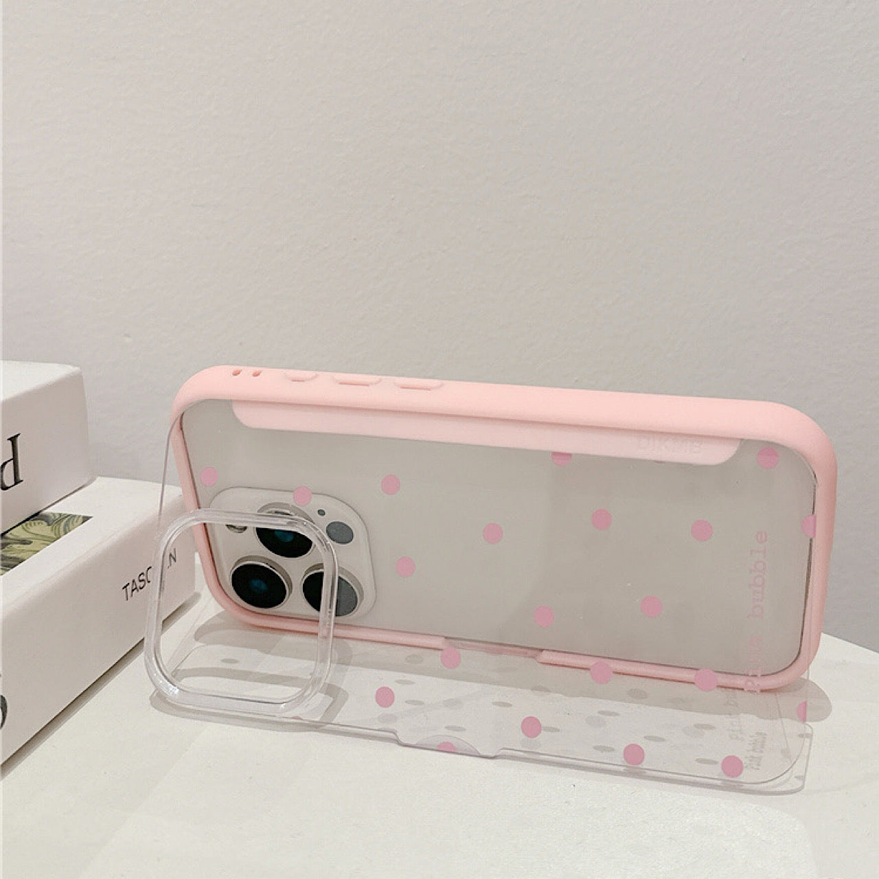 iPhoneケース おしゃれ シンプル スタンド付き 透明 クリア スマホケース