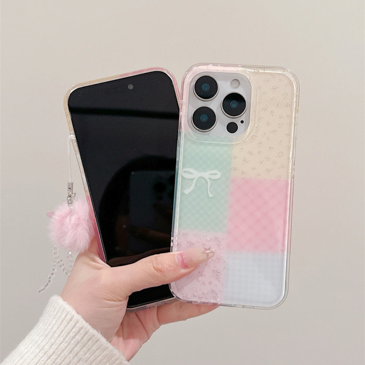 iPhoneケース おしゃれ カラフル リボン シンプル スマホケース