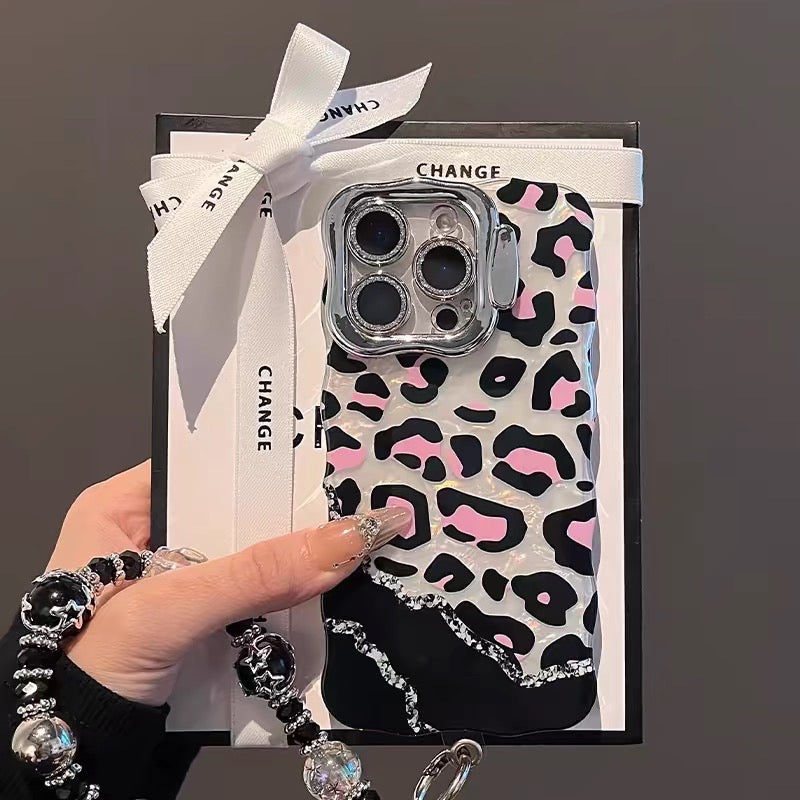 iPhoneケース おしゃれ 縞模様 スタンド付き スマホケース