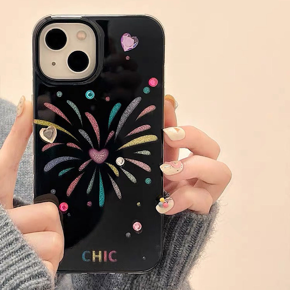 iPhoneケース カラフル 花火 おしゃれ スマホケース