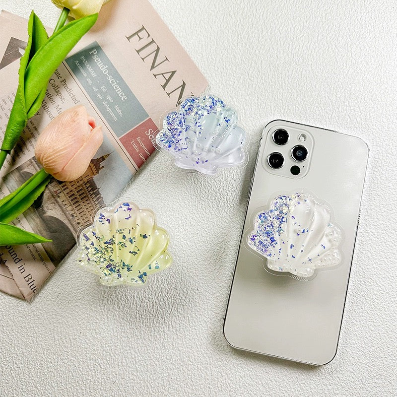 スマホリング 貝殻 キラキラ スマホリング 貝殻 キラキラ