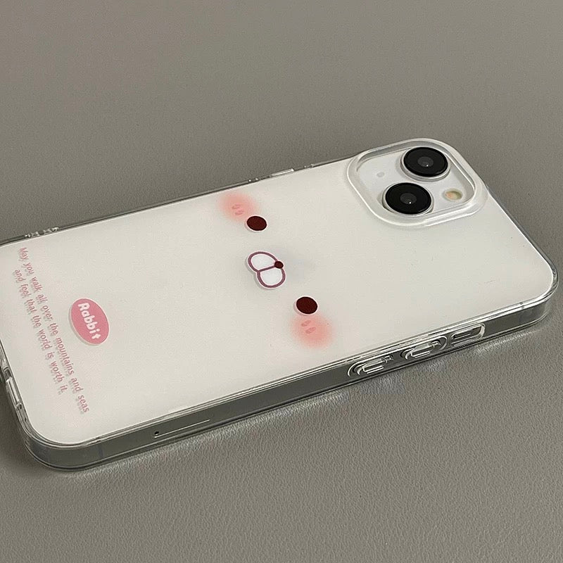 iPhoneケース かわいい ホワイト うさぎ スマホケース