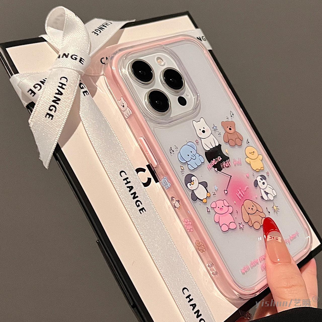 iPhoneケース おしゃれ アニマル 時計デザイン スマホケース