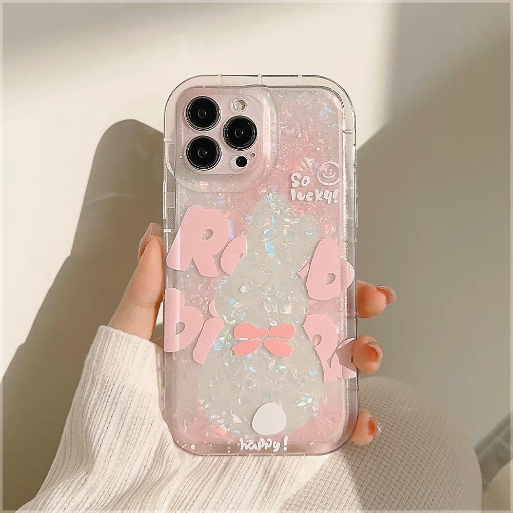iPhoneケース かわいい キラキラ うさぎ ピンク スマホケース