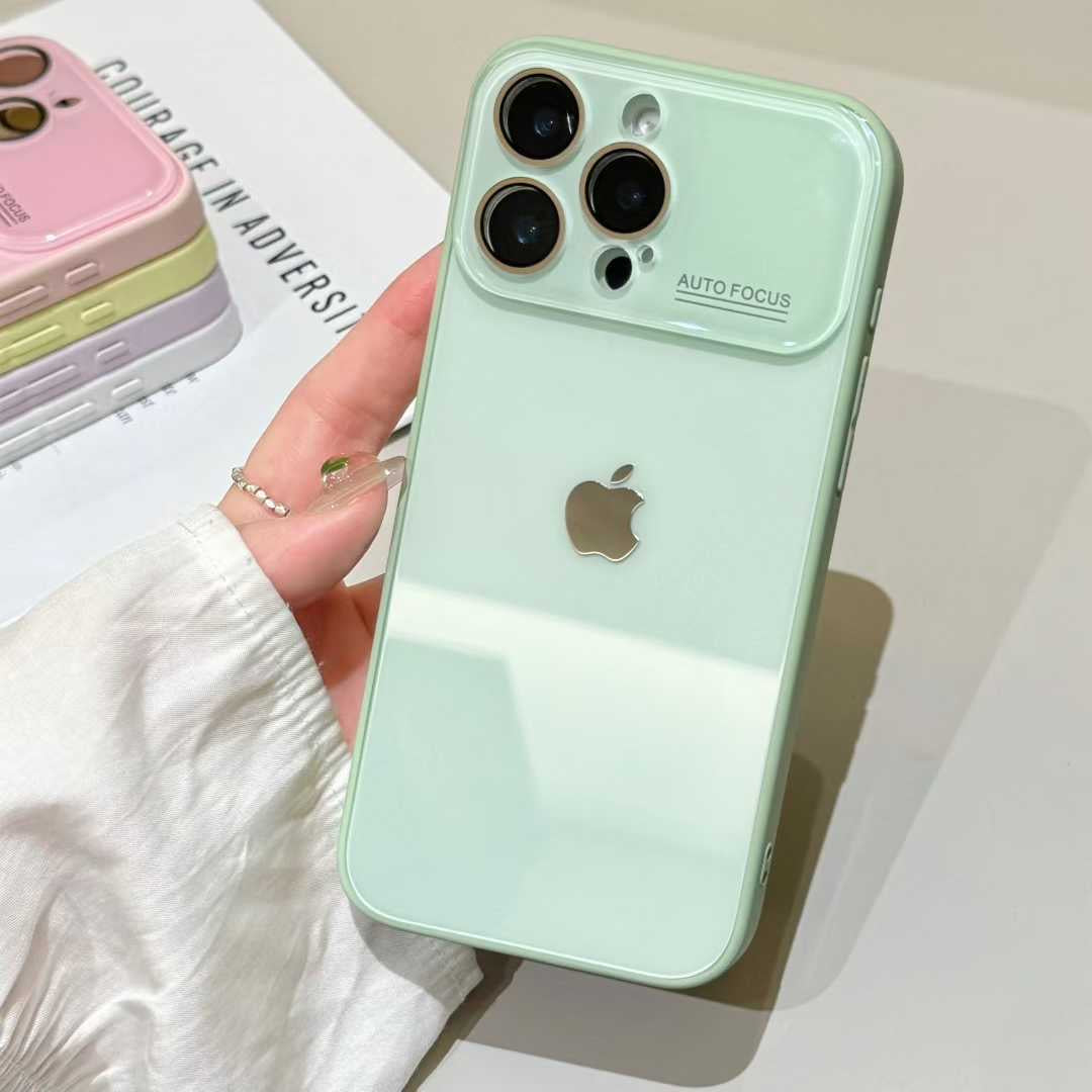 iPhoneケース パステルカラー  カメラ保護付き スマホケース