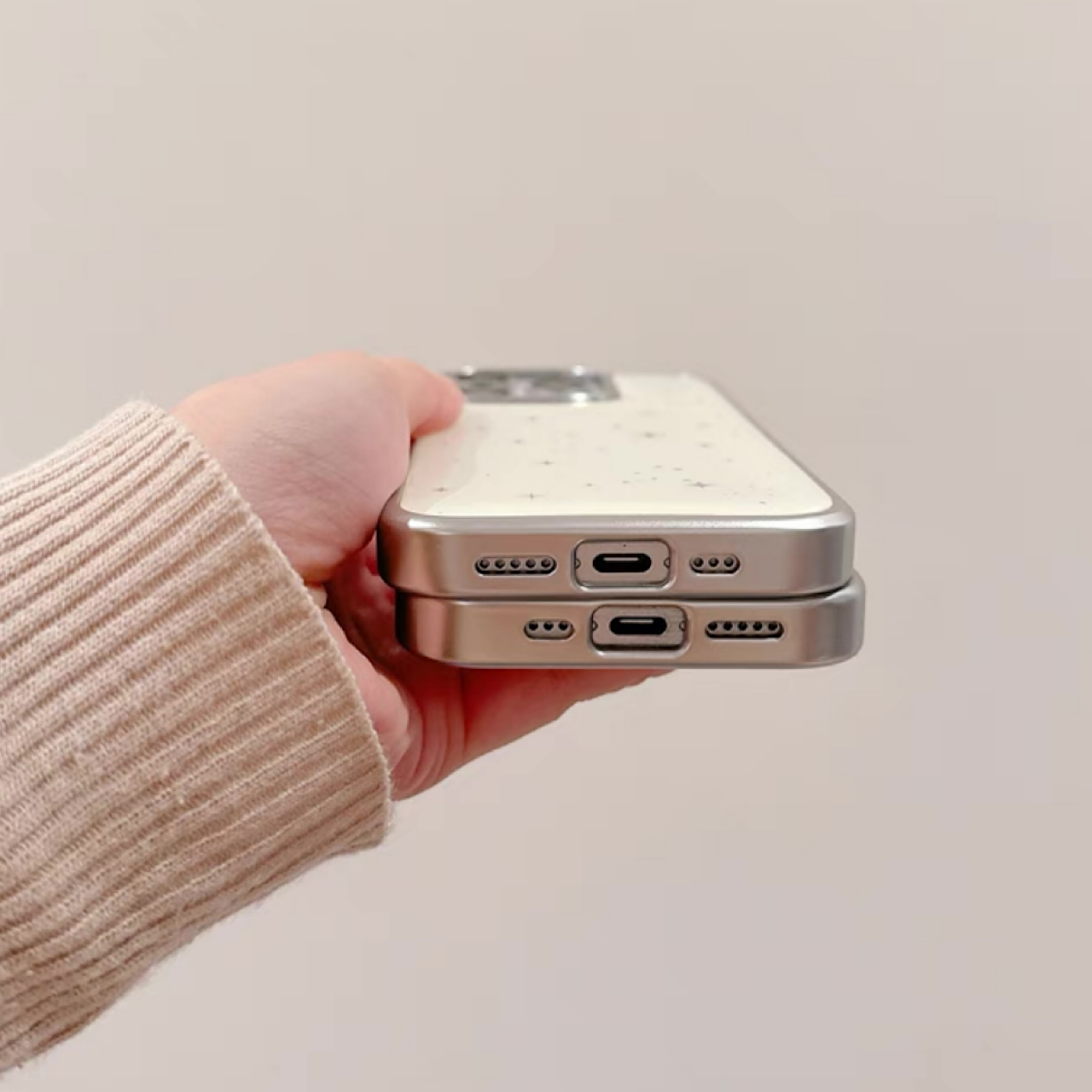 iPhoneケース おしゃれ スター ホワイト スマホケース