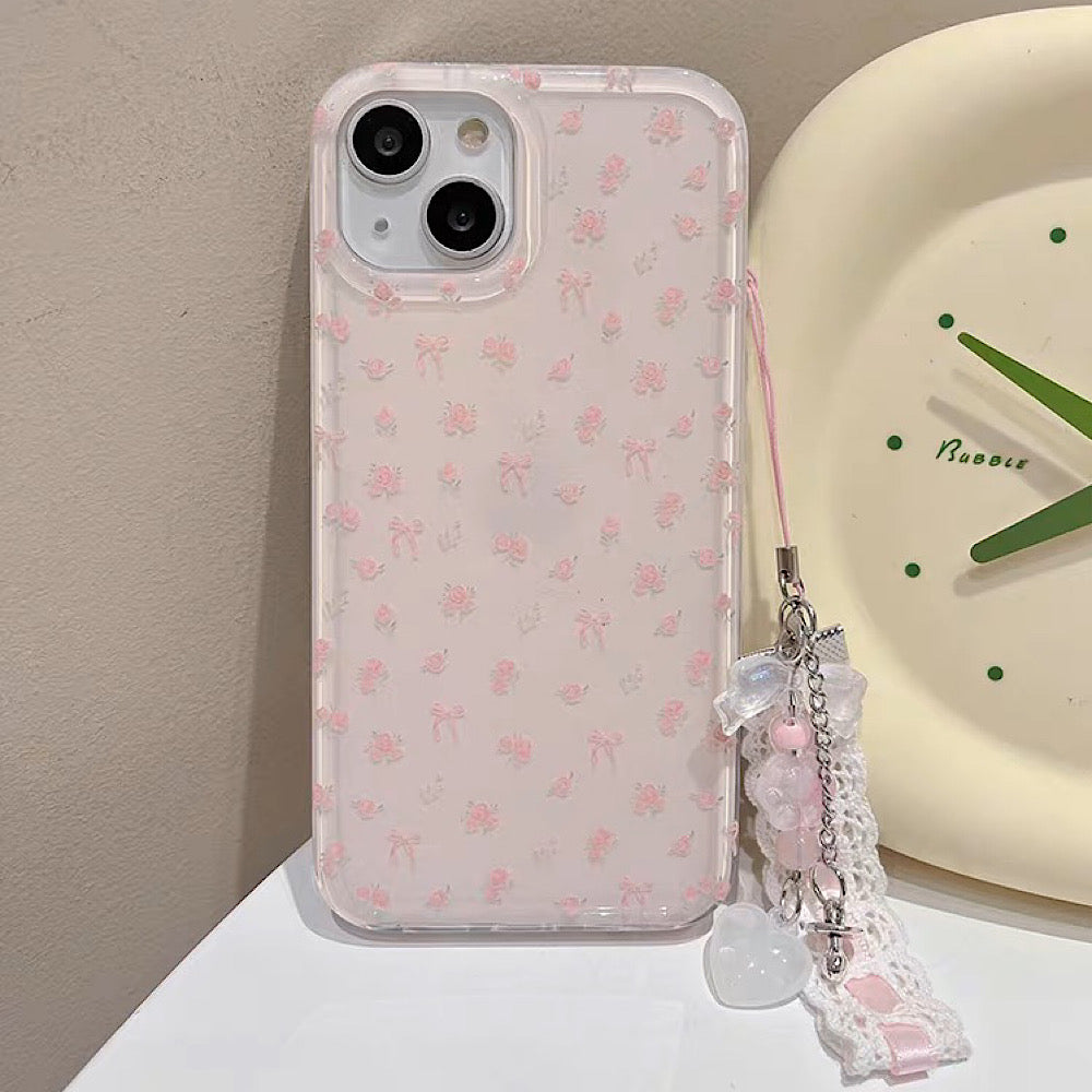 iPhoneケース ピンク フラワー かわいい スマホケース