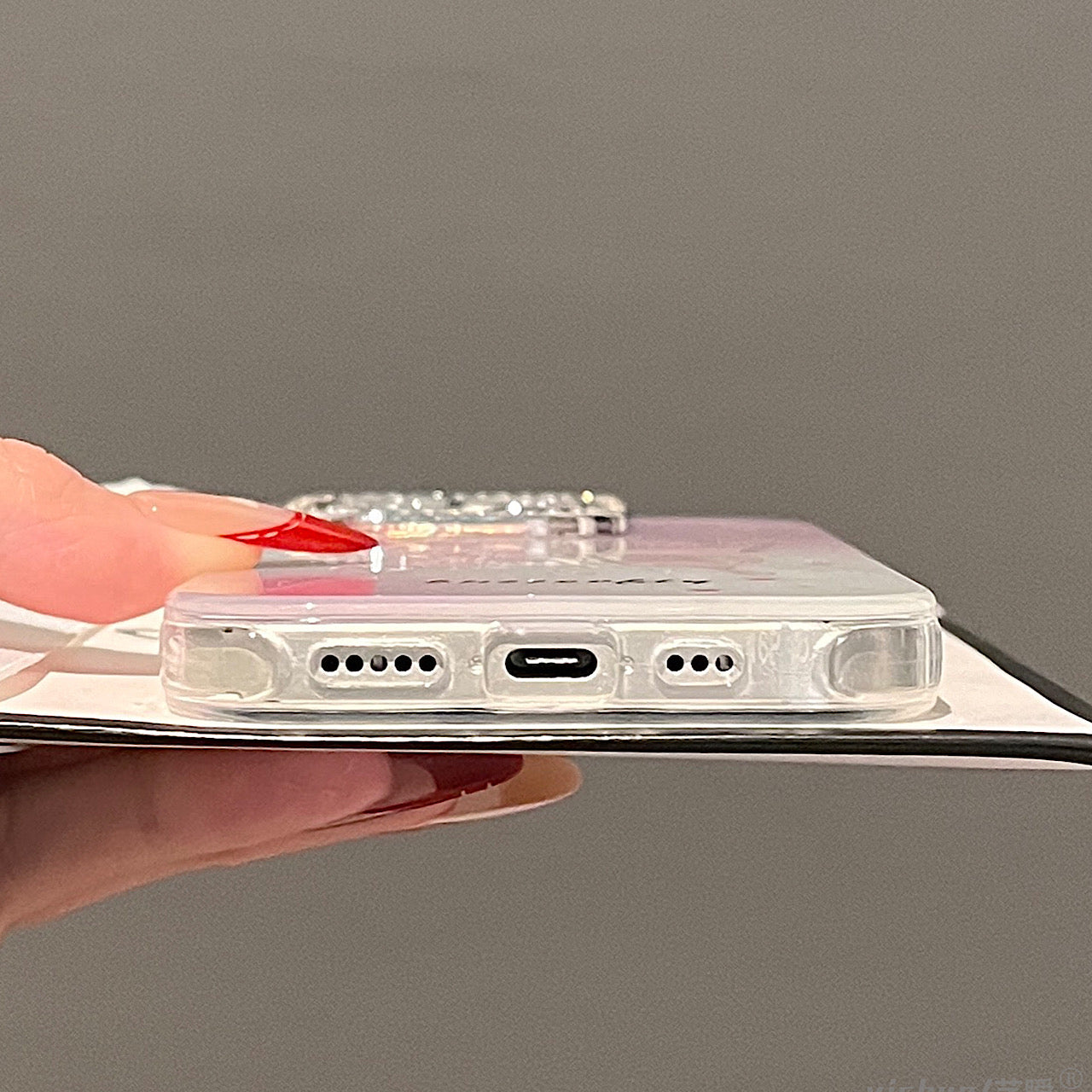 iPhoneケース おしゃれ ピンク 蝶々 キラキラ カメラ保護付き スマホケース