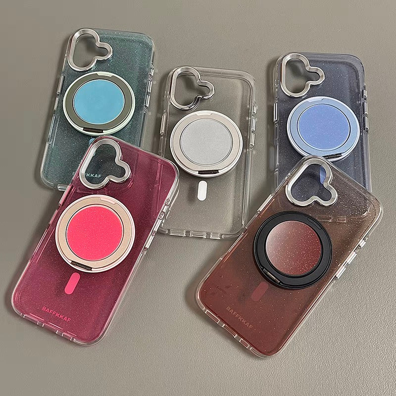 iPhoneケース おしゃれ シンプル スマホリング付き 半透明 単色 スマホケース