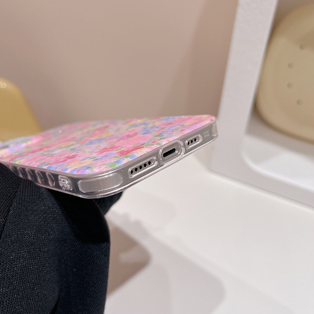 iPhoneケース おしゃれ キラキラ フラワー スマホケース