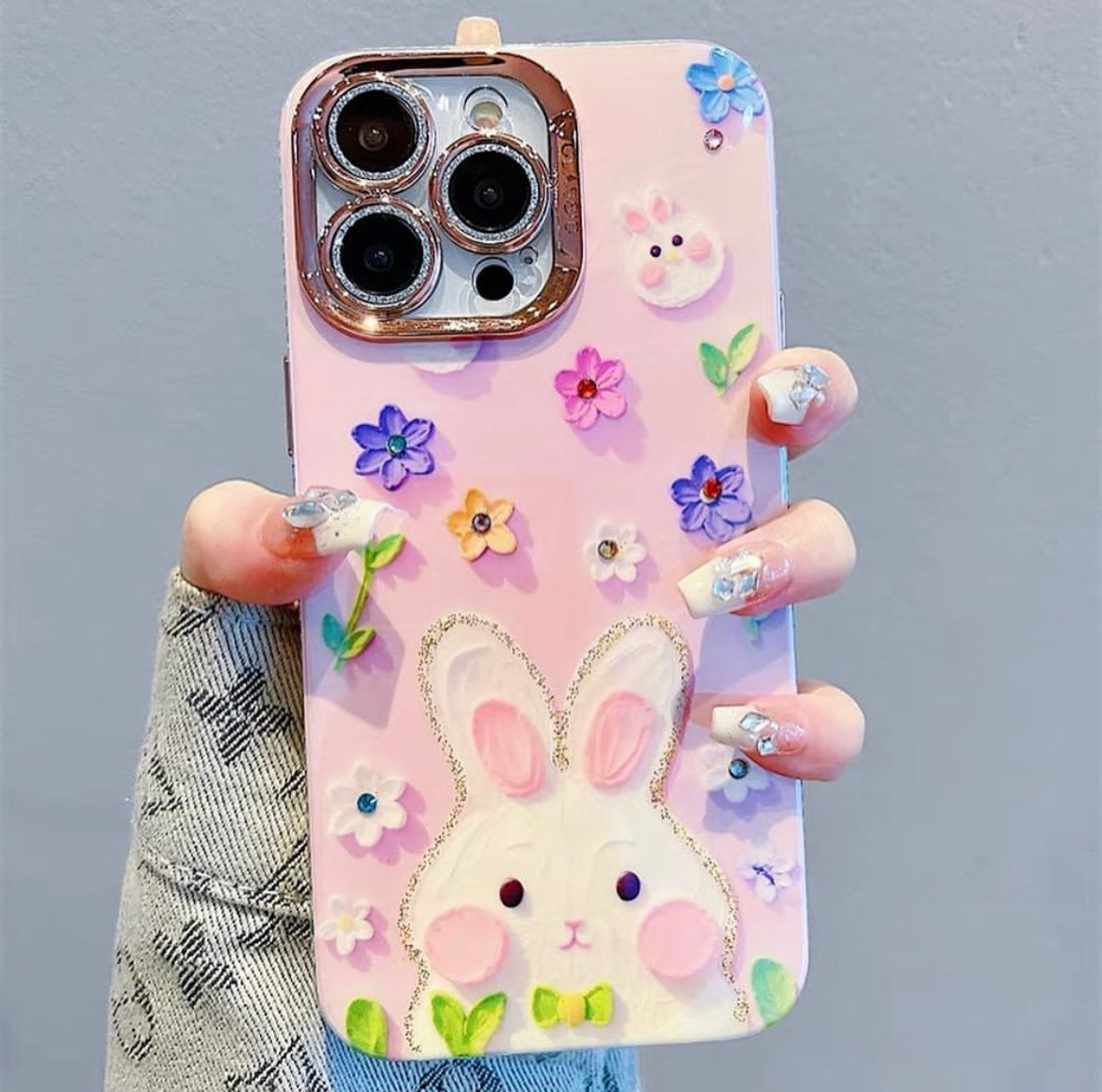 iPhoneケース かわいい うさぎ カラフル スマホケース