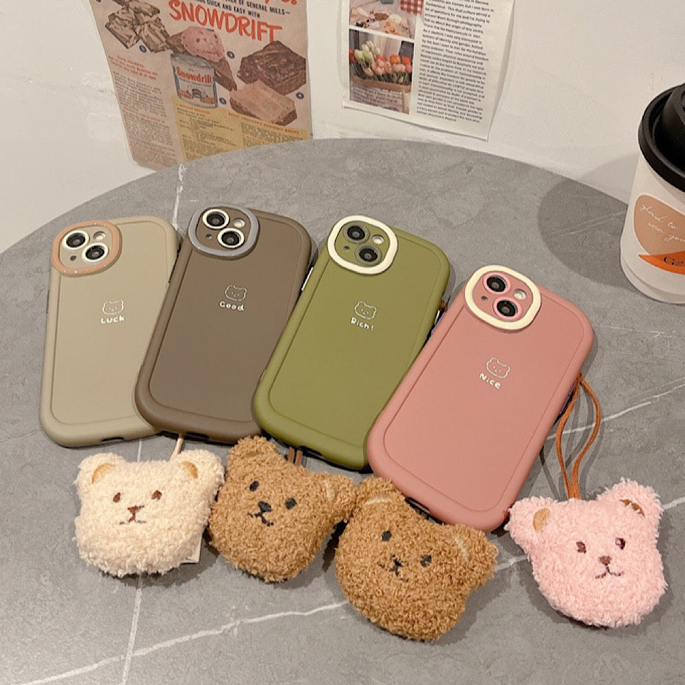 iPhoneケース かわいい くま 単色 スマホケース