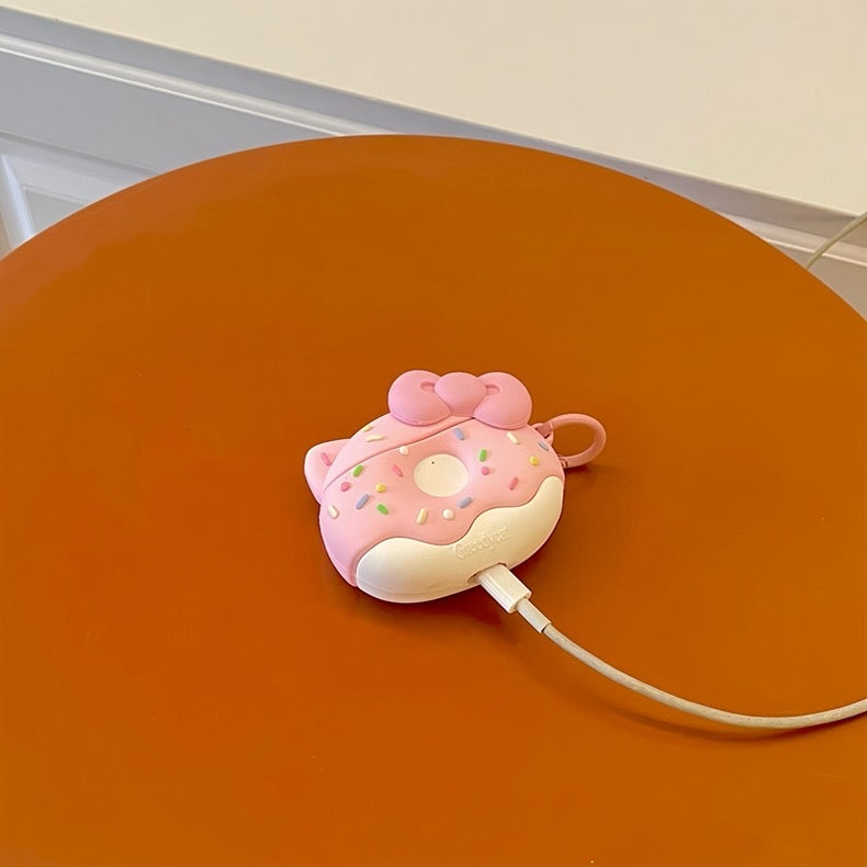 AirPodsケース かわいい ピンク ドーナツ リボン AirPods Proケース
